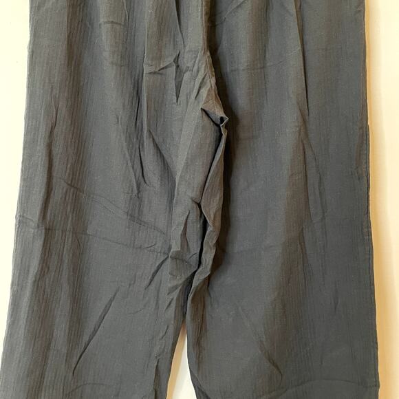 J.Crew Airy Gauze Beach Pant Elastic Waist Vacation Holiday Trip CI258 Black Med - Picture 9 of 13